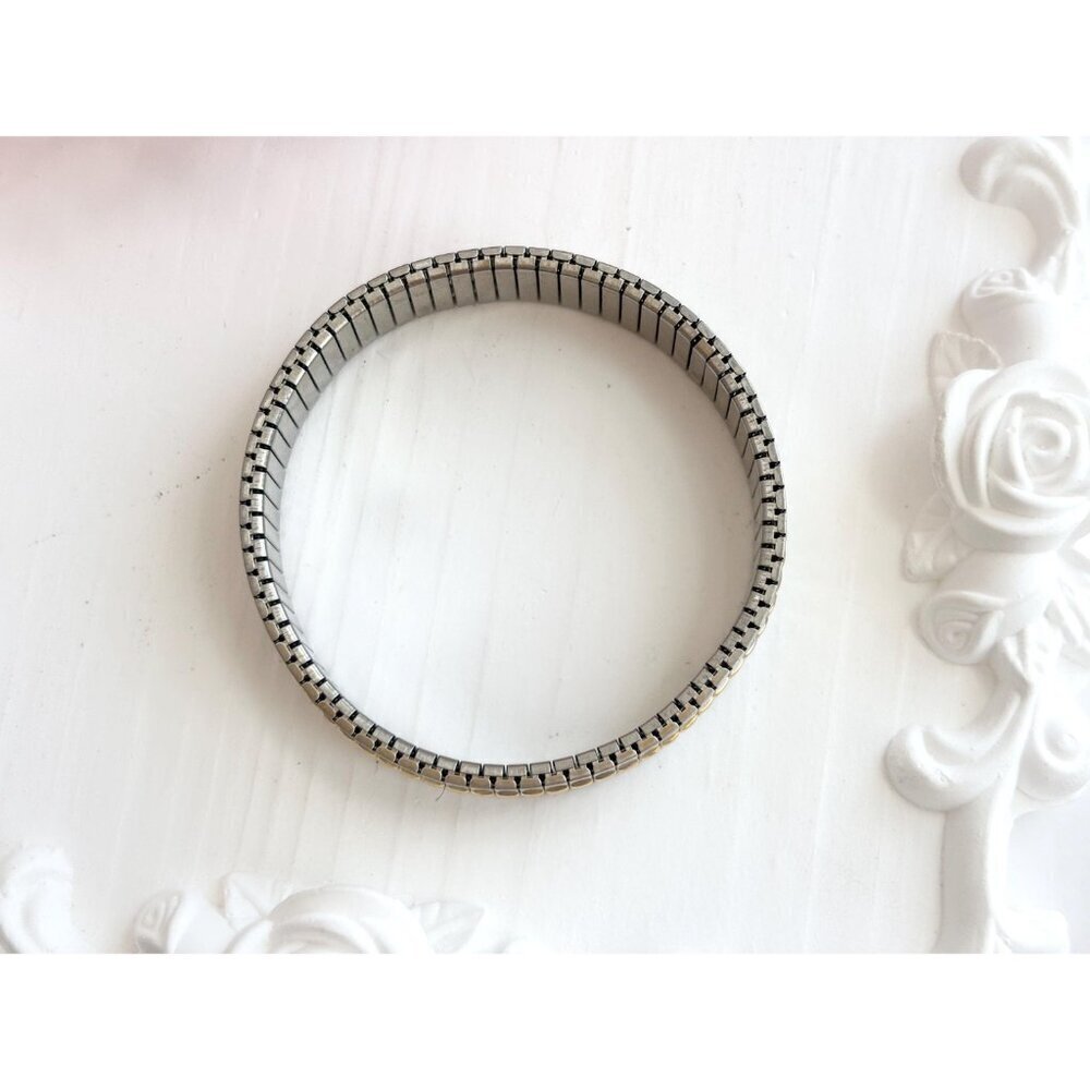 Two Toned Unisex Flexible Elastic Unisex Minimalist Bracelet - Picture 3 of 6